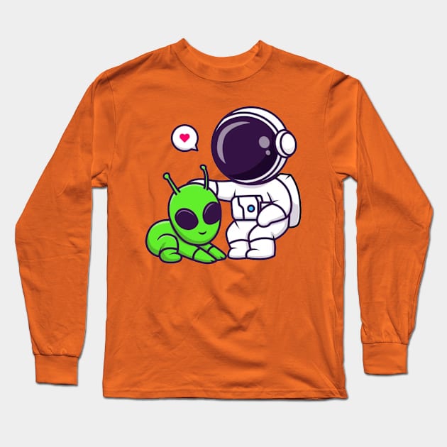 Astronaut and alien Long Sleeve T-Shirt by TheDesigNook